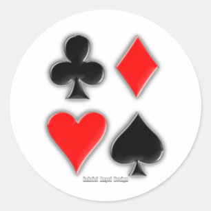 Sticker Rond Costumes de carte