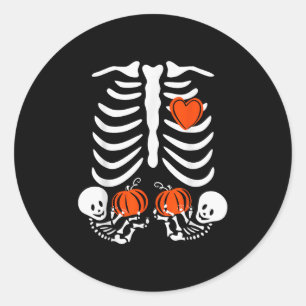 Sticker Rond Costumes de grossesse pour femmes Halloween jumeau
