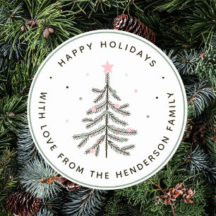 Sticker Rond Cosy Pastel Noël