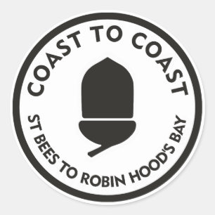 Sticker Rond Côte à côte - St Bees à Robin Hood's Bay