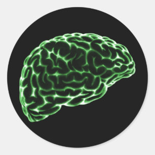 STICKER ROND CÔTÉ CERVEAU X-RAY VUE VERT