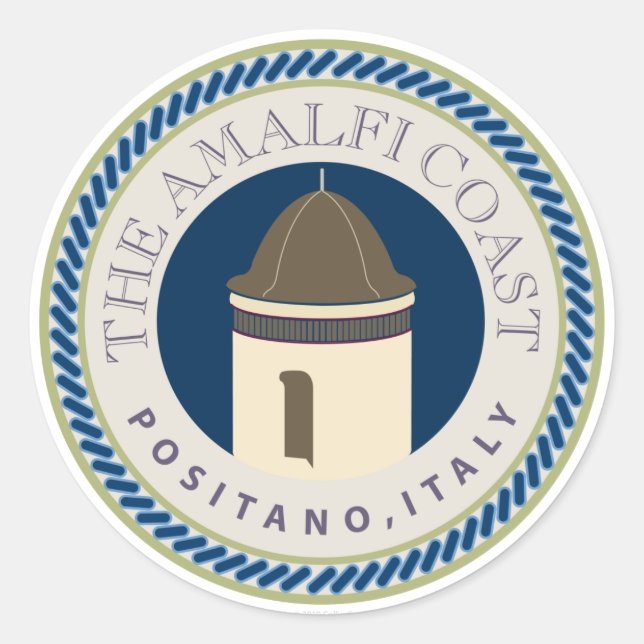 Sticker Rond Côte d'Amalfi (Devant)
