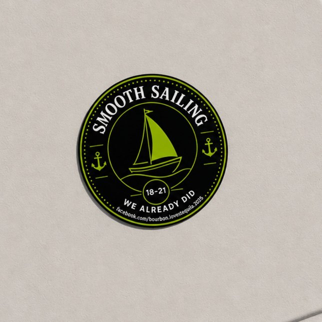 Sticker Rond Cote de navigation aisée BLT Évaluation Tiers Marg (Créateur téléchargé)