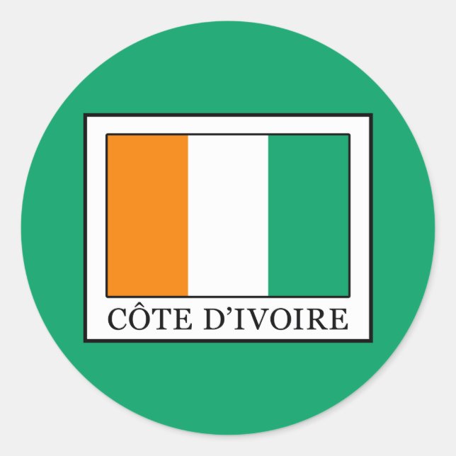 Sticker Rond Côte d'Ivoire (Devant)