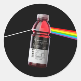 Sticker Rond Côté Sombre De L'Autocollant D'Eau De Viande