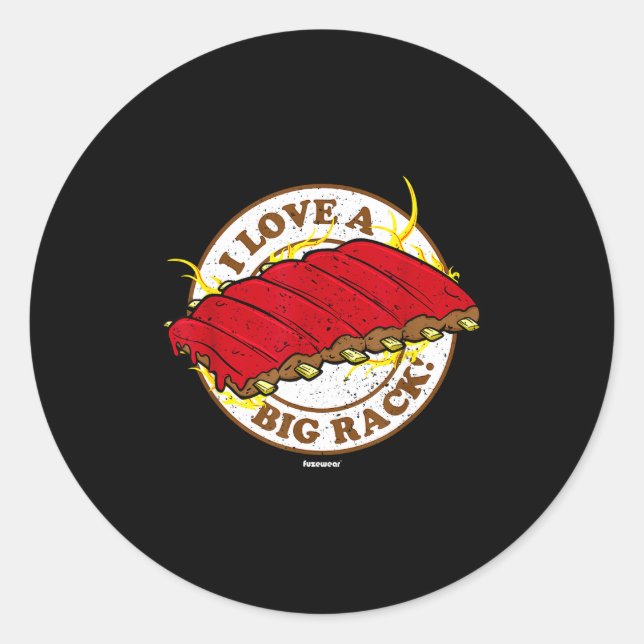Sticker Rond Côtes de porc BBQ  (Devant)