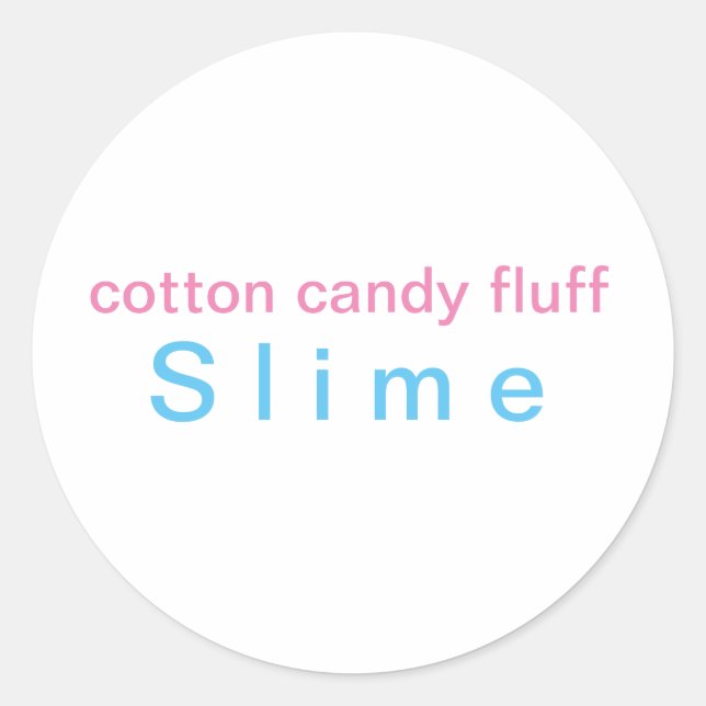 Sticker Rond coton bonbon fluff Slime (Devant)