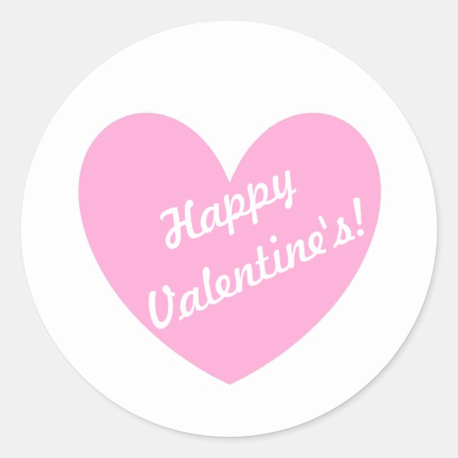 Sticker Rond Coton Candy Pink coeurs sur blanc (Devant)