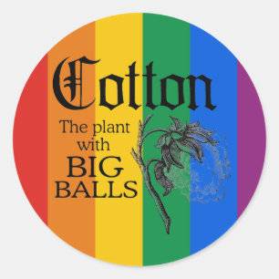 STICKER ROND COTON : LE PLANTE AVEC DE GRANDES BOULES