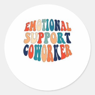 Sticker Rond Cotravailleur de support émotionnel