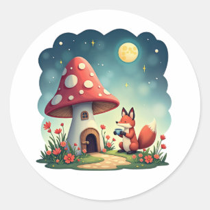 Sticker Rond Cottagecore esthétique