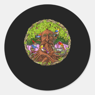 Sticker Rond Cottagecore Goblincore Fairycore des gnomes de la