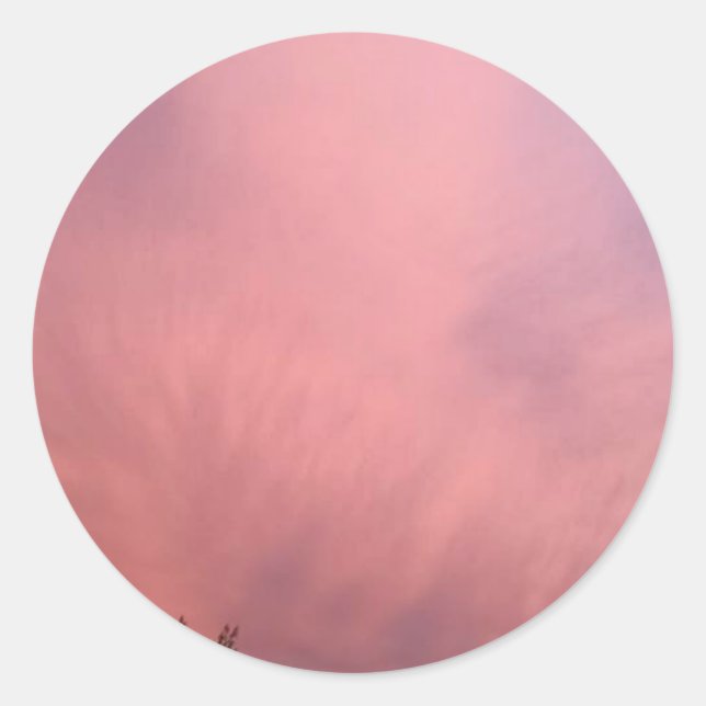Sticker Rond Cotton Candy Sky (Devant)