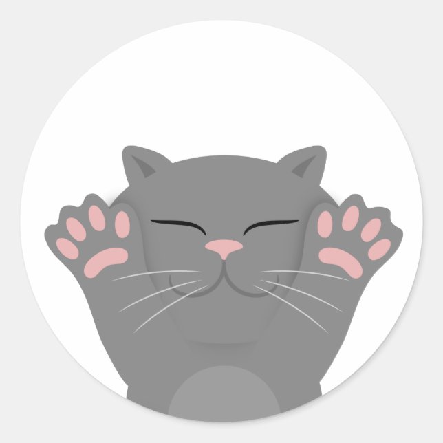 Sticker Rond Couchage de chat (Devant)