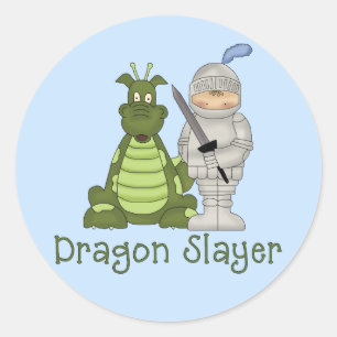 Sticker Rond Couche de dragon