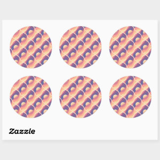 Sticker Rond Coucher de soleil bohème