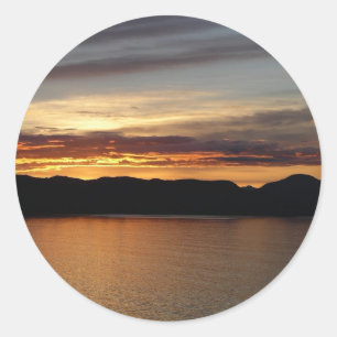 Sticker Rond Coucher de soleil en Alaska II Photographie de l'A