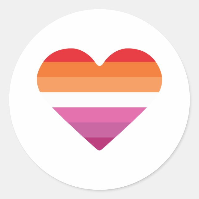 Sticker Rond Coucher de soleil lesbien Coucher de soleil (Devant)