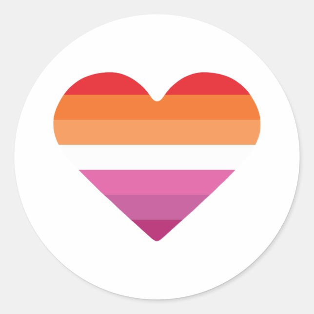 Sticker Rond Coucher de soleil lesbien Coucher de soleil (Devant)