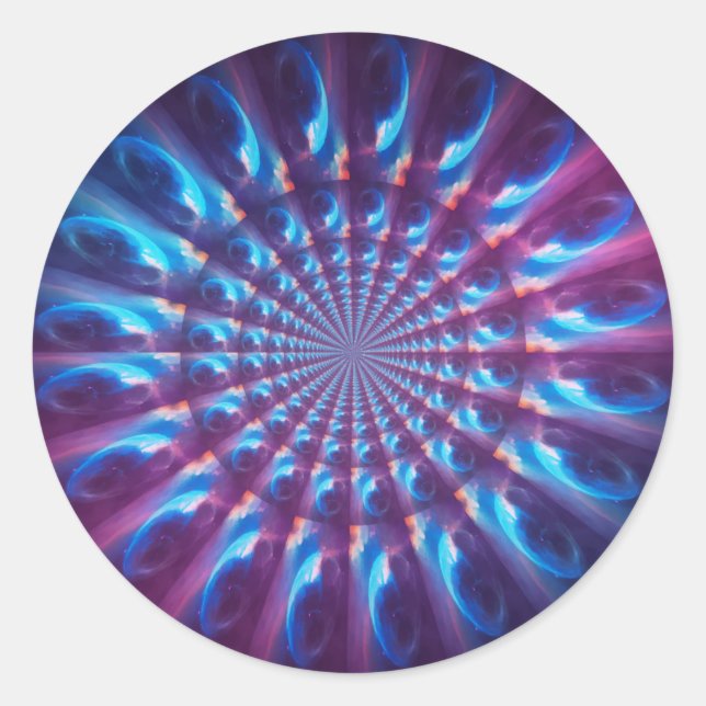 Sticker Rond Coucher de soleil Lights Universe Galaxy Espace co (Devant)