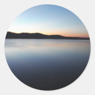Sticker Rond Coucher de soleil sur le lac Arrowhead