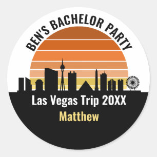Sticker Rond Coucher de soleil sur le Strip de Las Vegas pour d