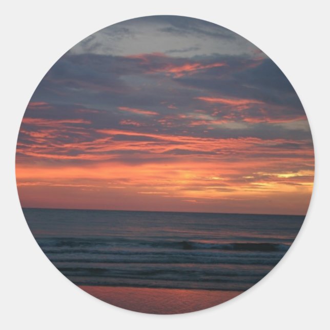 Sticker Rond Coucher du soleil (Devant)