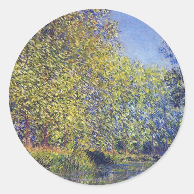 Sticker Rond Coude de l'Epte près de Giverny par Claude Monet (Devant)