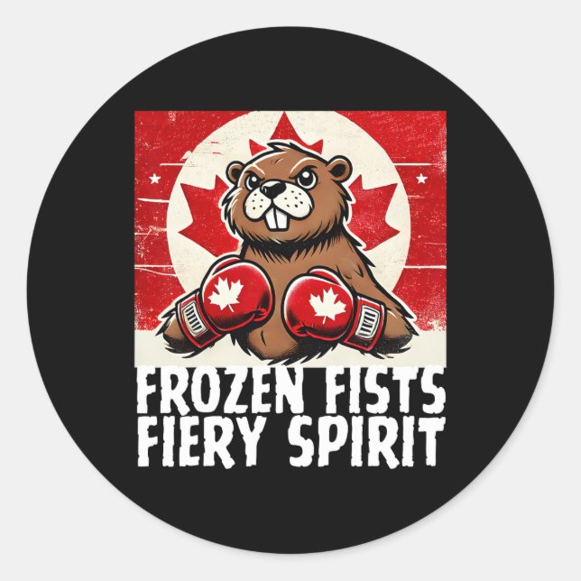 Sticker Rond Coudes Haut Canada Taxes canadiennes Beaver B (Devant)