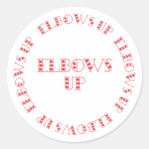 Sticker Rond Coudes rouges