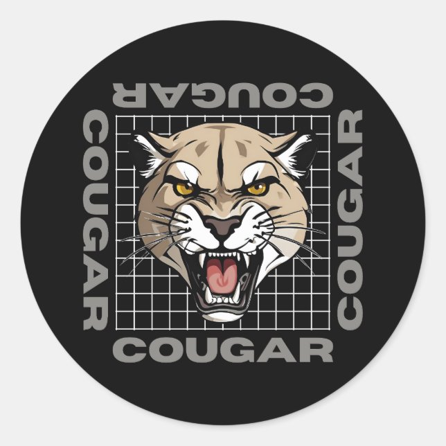 Sticker Rond cougar life (Devant)