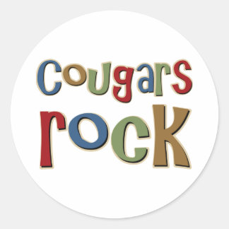 Sticker Rond Cougars Rock