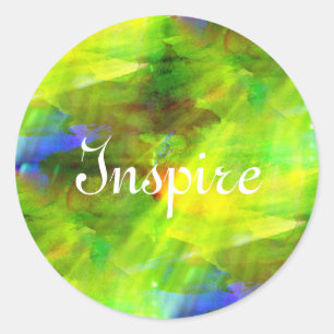 Sticker Rond couleur abstrait transparent arrière - plan vert,