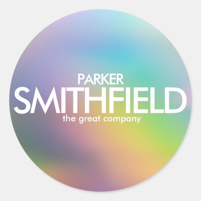 Sticker Rond Couleur Abstraite (Devant)