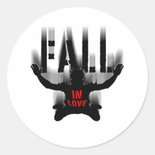 Sticker Rond Couleur Arrière - plan personnalisable pour tomber