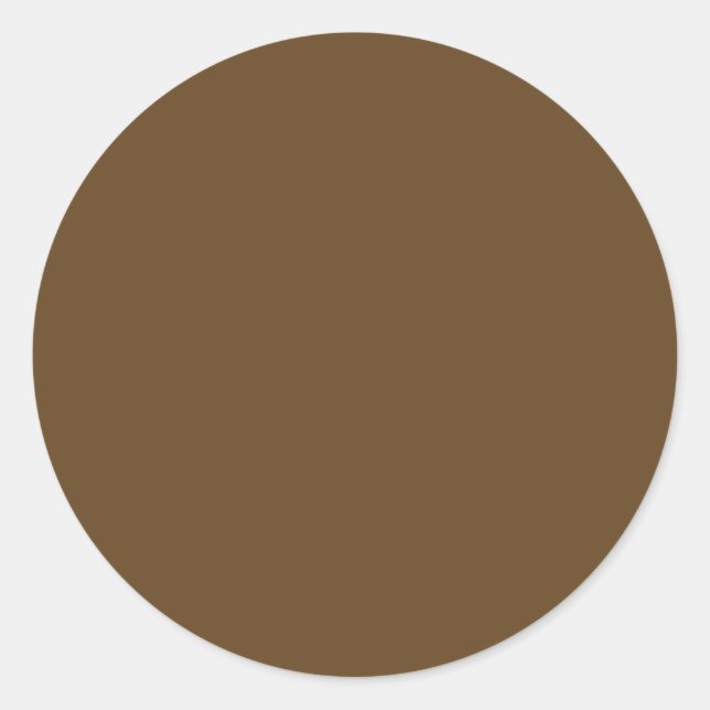 Sticker Rond Couleur Brown foncée (Devant)