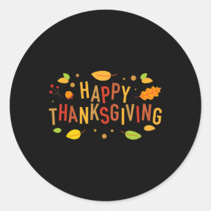 Sticker Rond Couleur de automne mignonne Conception de Bon than