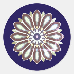 STICKER ROND COULEUR DE FLEUR CADEAU POUR MAMAN PAPA SOEUR FILS