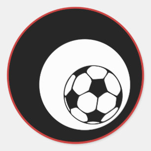 Sticker Rond couleur de football personnalisable