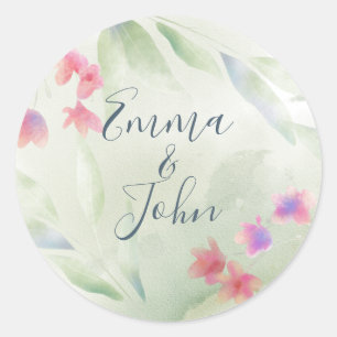 Sticker Rond Couleur de l'eau Plumeria