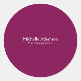 Sticker Rond Couleur de vin Professionnel Uni Moderne