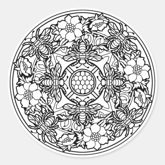 Sticker Rond Couleur de votre propre couleur Livre Design Anima (Devant)