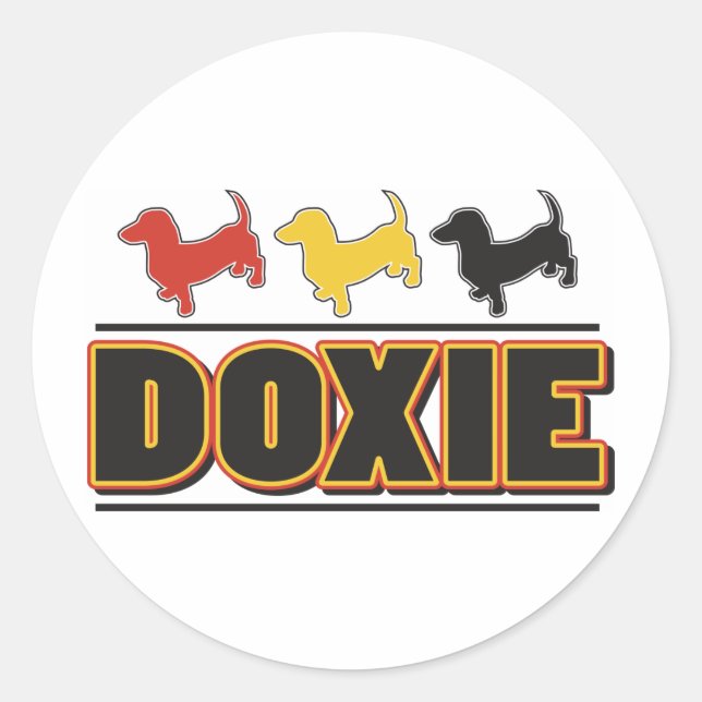 Sticker Rond COULEUR DOXIE-Word (Devant)