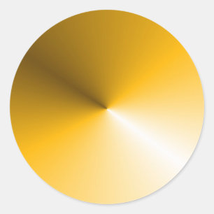 Sticker Rond Couleur jaune blanc blanc Modèle personnalisé tend