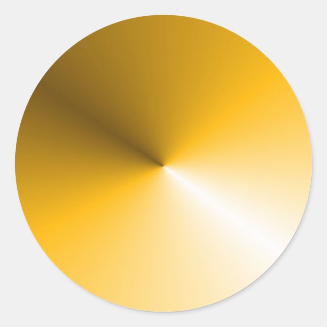 Sticker Rond Couleur jaune blanc blanc Modèle personnalisé tend (Devant)