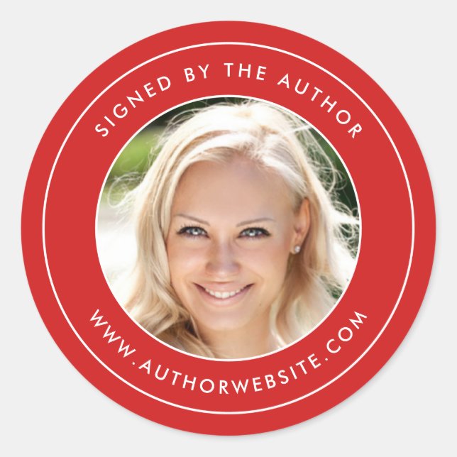 Sticker Rond Couleur Modifiable À La Frontière Signée Par L'Aut (Devant)