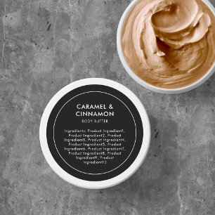 Sticker Rond Couleur modifiable Liste moderne des ingrédients É