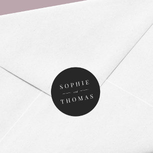 Sticker Rond Couleur modifiable Mariage classique moderne