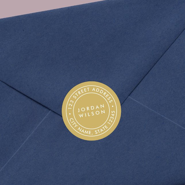 Sticker Rond Couleur MODIFICATIVE Arrondi Double Bordure Adress (Créateur téléchargé)