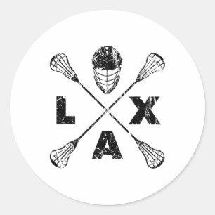 Sticker Rond Couleur noire de l'axe de croix de Lacrosse